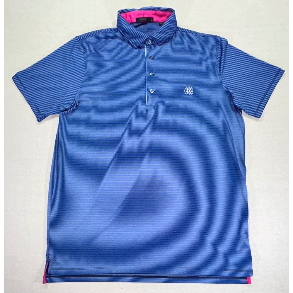 GREYSON Men's XL Performance Golf Polo Stripe Shirt Club‎ Embroidery